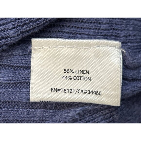 Eileen Fisher Linen Blend Draped Open Front Cardigan Minimalist Boho Chic XL - Picture 6 of 6